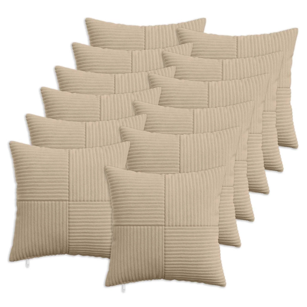 Federa 12 pcs ALMELO Tortora 45 x 45 cm corduroy 914784