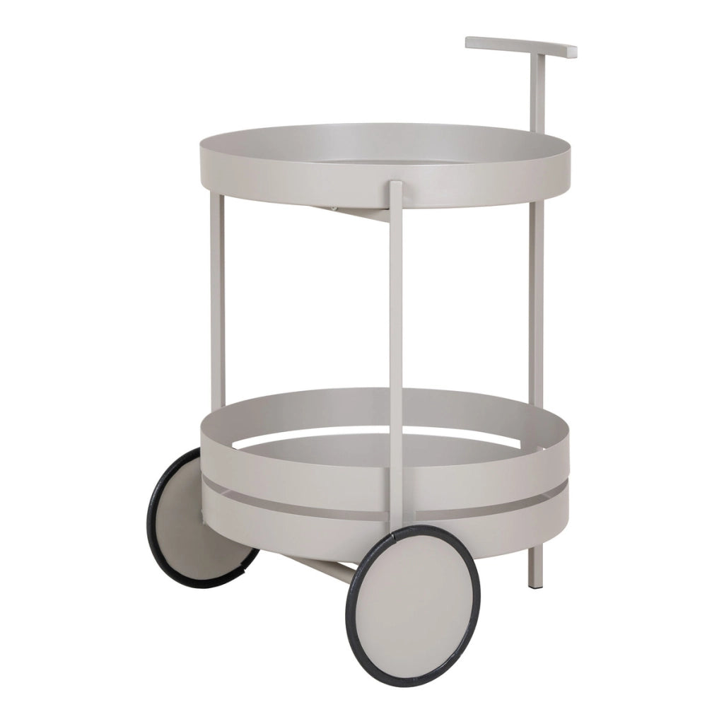 Carrello Beja, Grigio, Metallo, 42x40x61 cm