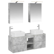 Set di mobili per il bagno 5 pcs Grigio Cemento 3406754