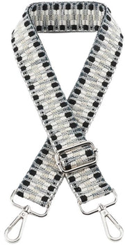 Cinturino per Borsa Versatile 75-145 cm - Cinturino per Borse - Accessori per Borse - Larghezza 3,8 cm - Fermo in Argento - Cinturino per Spalla