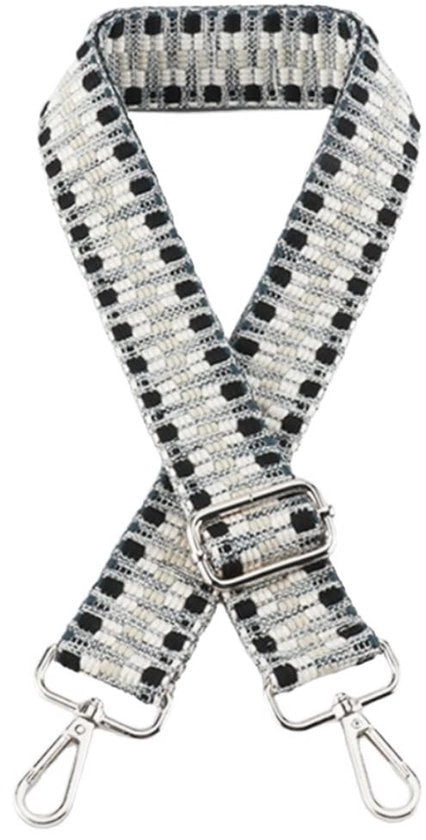 Cinturino per Borsa Versatile 75-145 cm - Cinturino per Borse - Accessori per Borse - Larghezza 3,8 cm - Fermo in Argento - Cinturino per Spalla