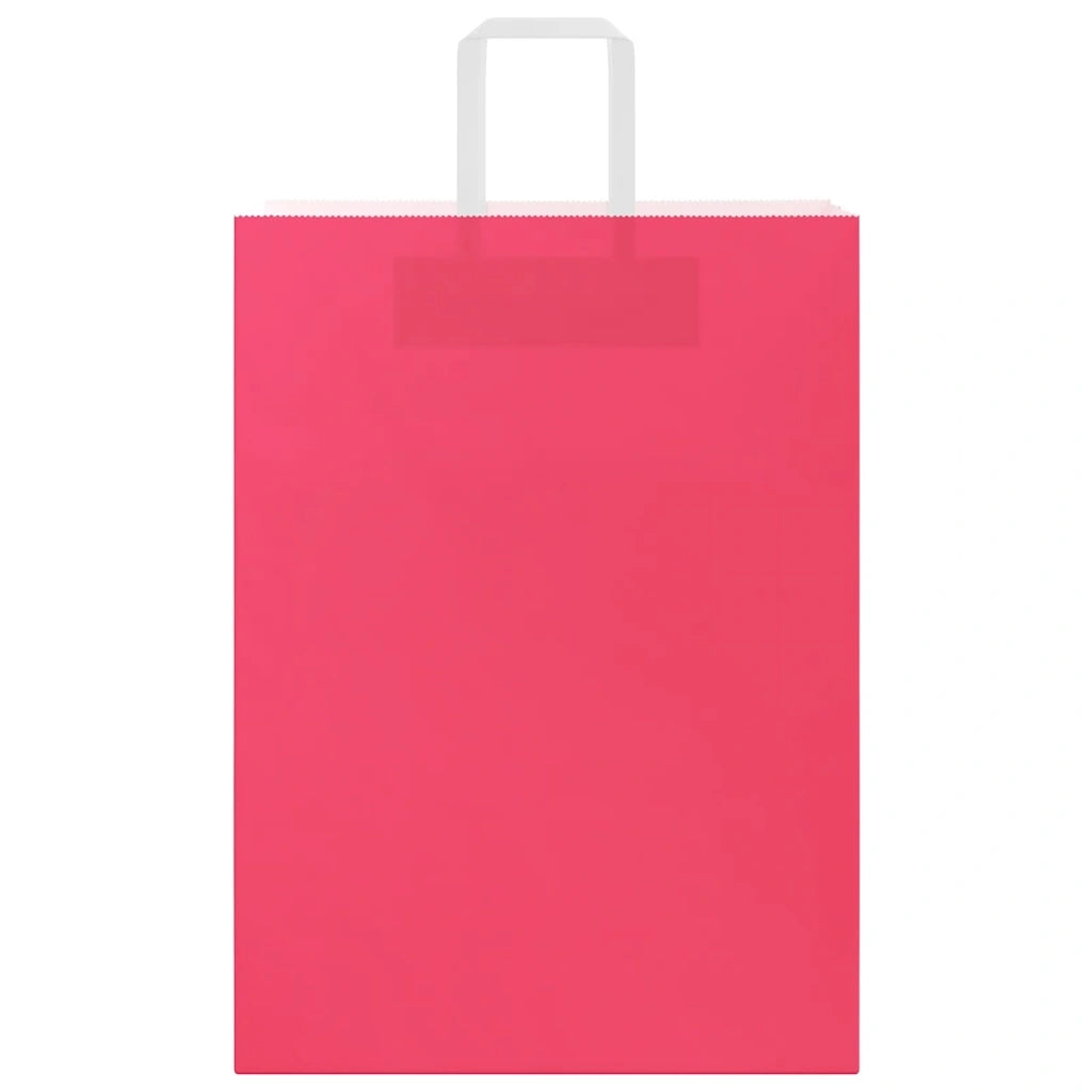 Sacchetti di Carta 250 pz con Manici Rosa 32x17x44 cm 4101902