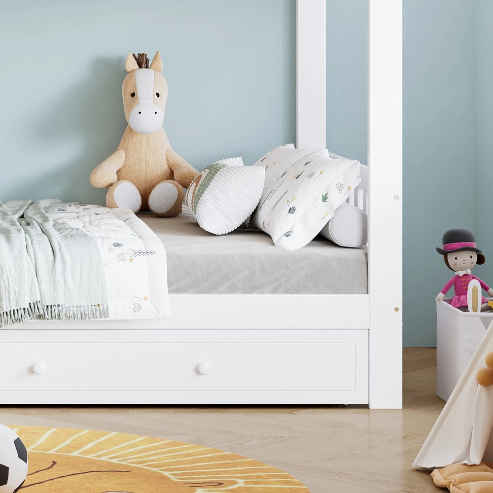 Letto a Castello Bambini in Legno ¨C Xylo ¨C Pino/MDF/Multistrato, Bianco, 90x200