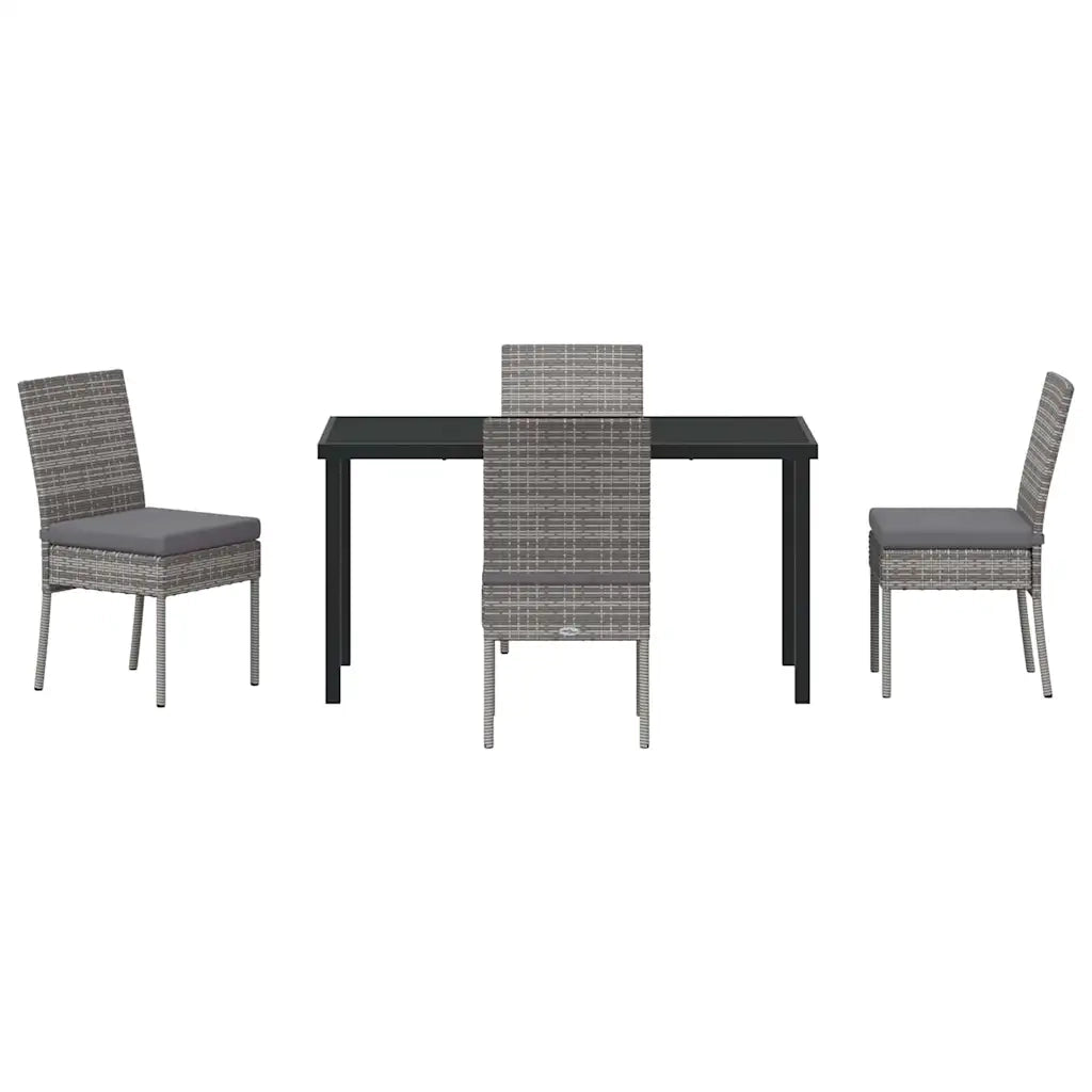 Set da Pranzo per Giardino 5 pcs Grigio 3379214
