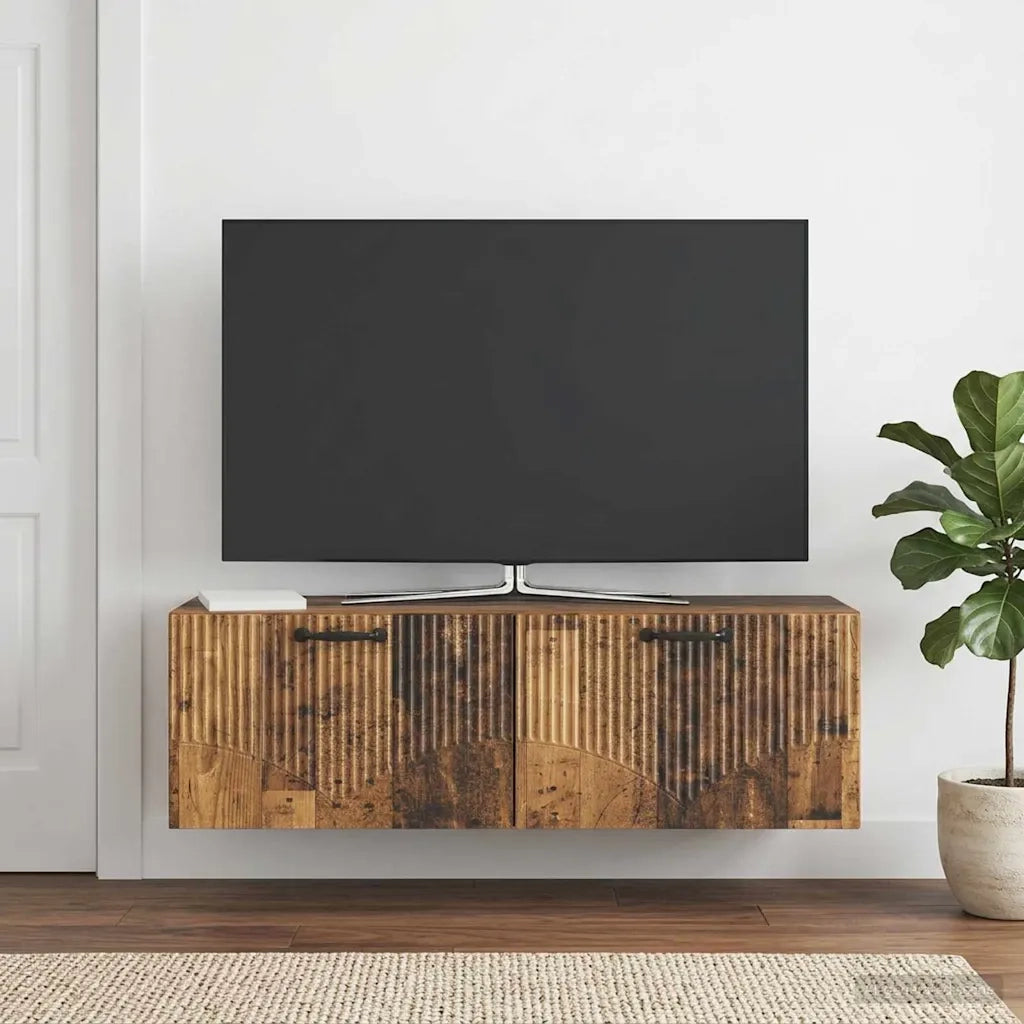 Mobile Porta TV da Muro Legno antico 98 x 31 x 30 cm 899073