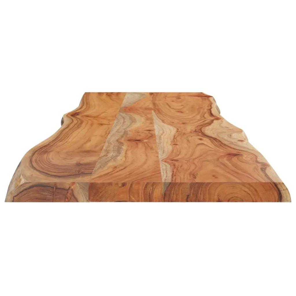 Piano Tavolo 180x40x2,5 cm Rettangolare Legno Acacia Bordi Vivi 370617