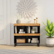 Credenza-Buffet-Armadio da cucina 85x33x75 cm in Legno Massello di Mango 533502