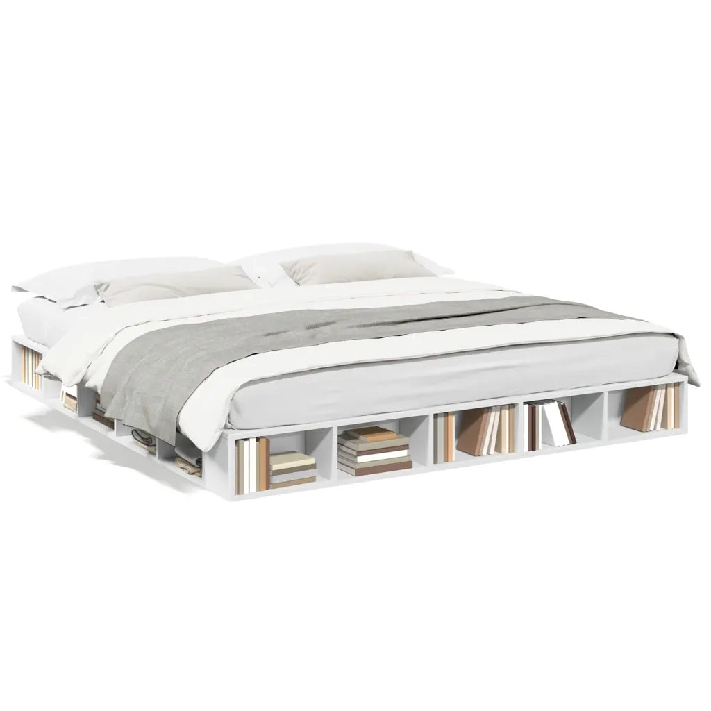 Giroletto-Struttura Letto Bianco 180x200 cm in Legno Multistrato 507799