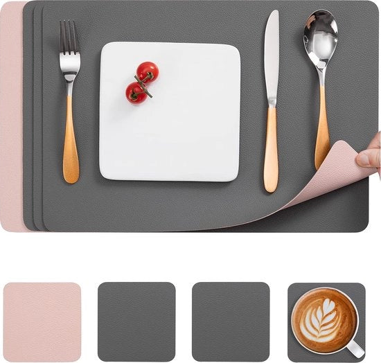 Set di 4 Mattonelle per Tavolo Tessute Lavabili Resistenti al Calore Antiscivolo Adatti per Cucina Famiglia Ristorante Caffetteria Pulisci Pulite Lavabili Resistenti al Traffico Woonkamer Ufficio