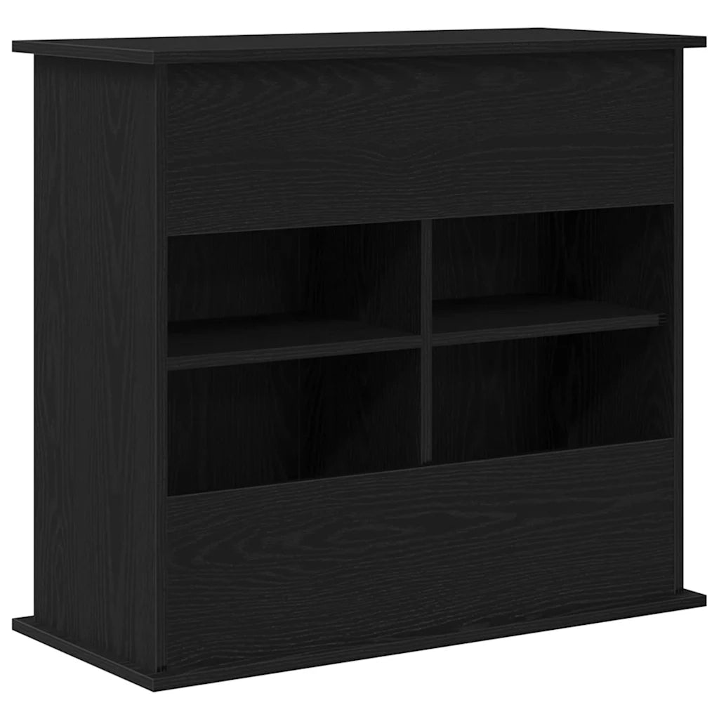 vidaXL Supporto per Acquario 81x36x73 cm Legno Multistrato Rovere Nero
