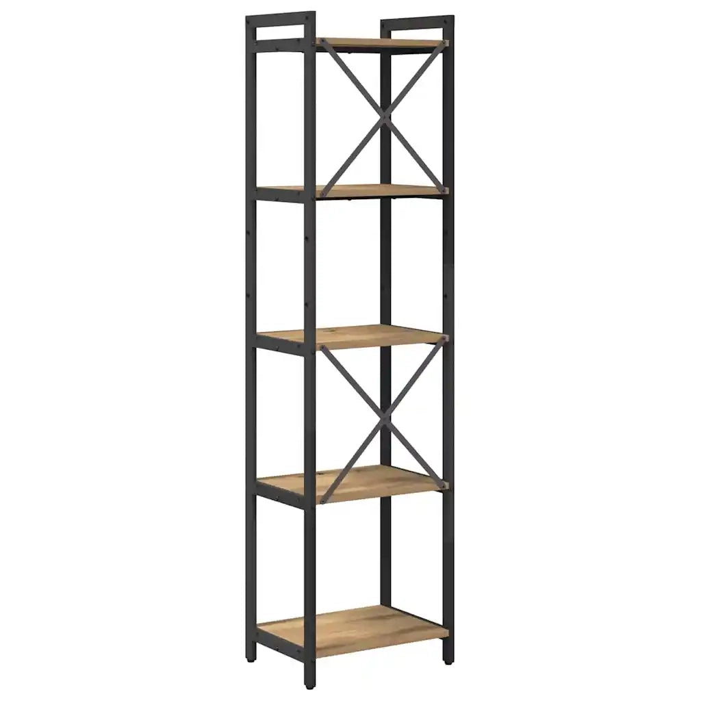 vidaXL Libreria rovere artigianale 40 x 30 x 153 cm Legno multistrato
