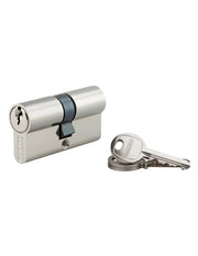 Cilindro europeo SA 30 x 30 mm nichelato, 3 chiavi con vite di 45 mm – THIRARD