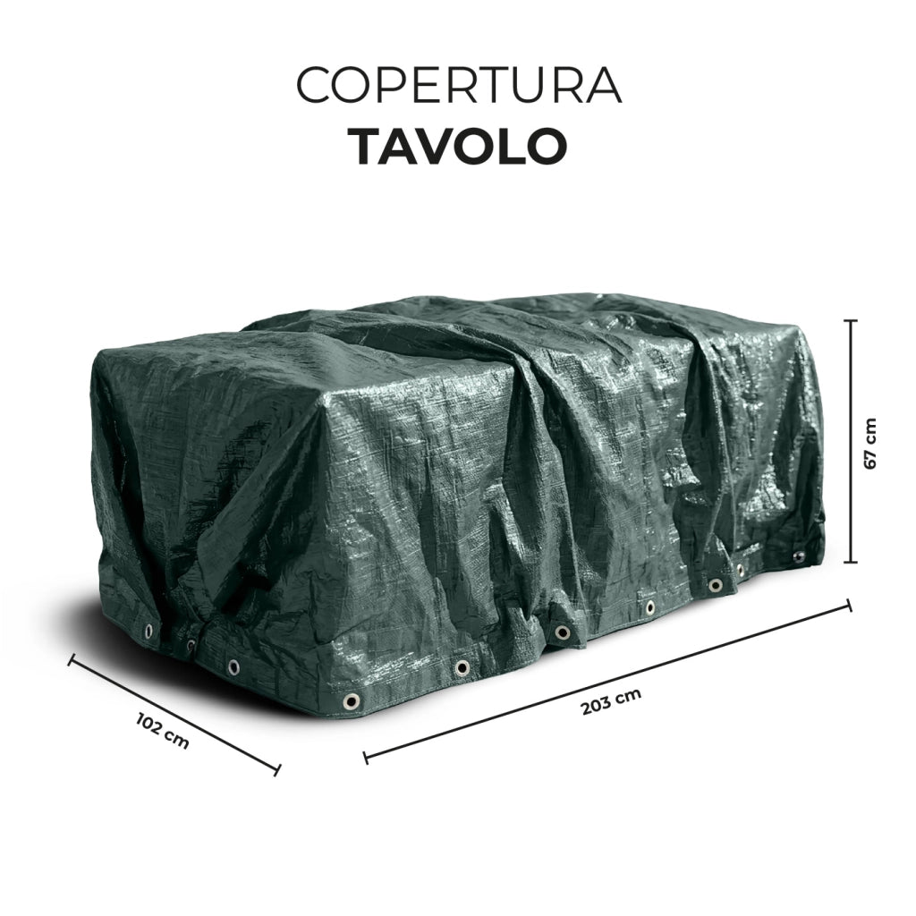 Telo Copertura Impermeabile per Arredo Giardino e Barbecue – Protezione Universale Cover Anti Pioggia UV Polvere per Tavoli, Sedie, Divani, ,lettino prendisole, Ombrelloni e BBQ Modello 4