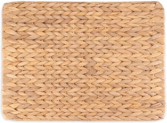 Tavoliere di giacinto d'acqua - rattan, tavoliere in set da 4 - lavabile 43cm x 32cm - Tavoliere rettangolari