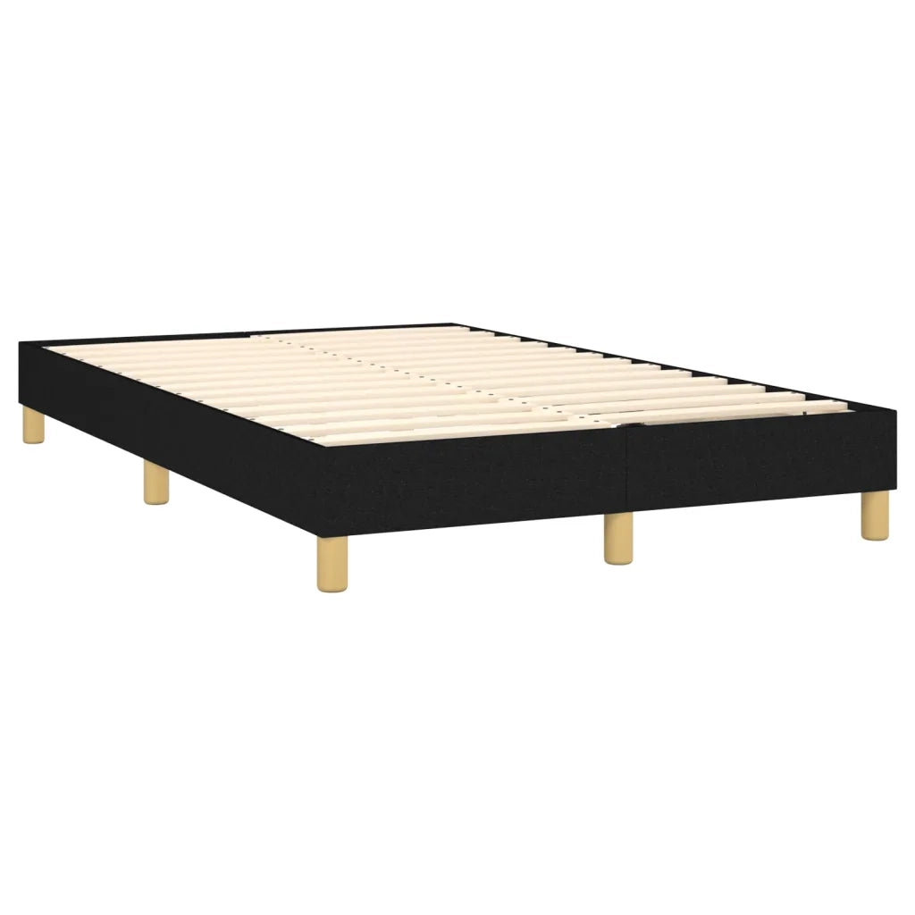 Letto a Molle con Materasso e LED Nero 120x200cm in Tessuto 3134023