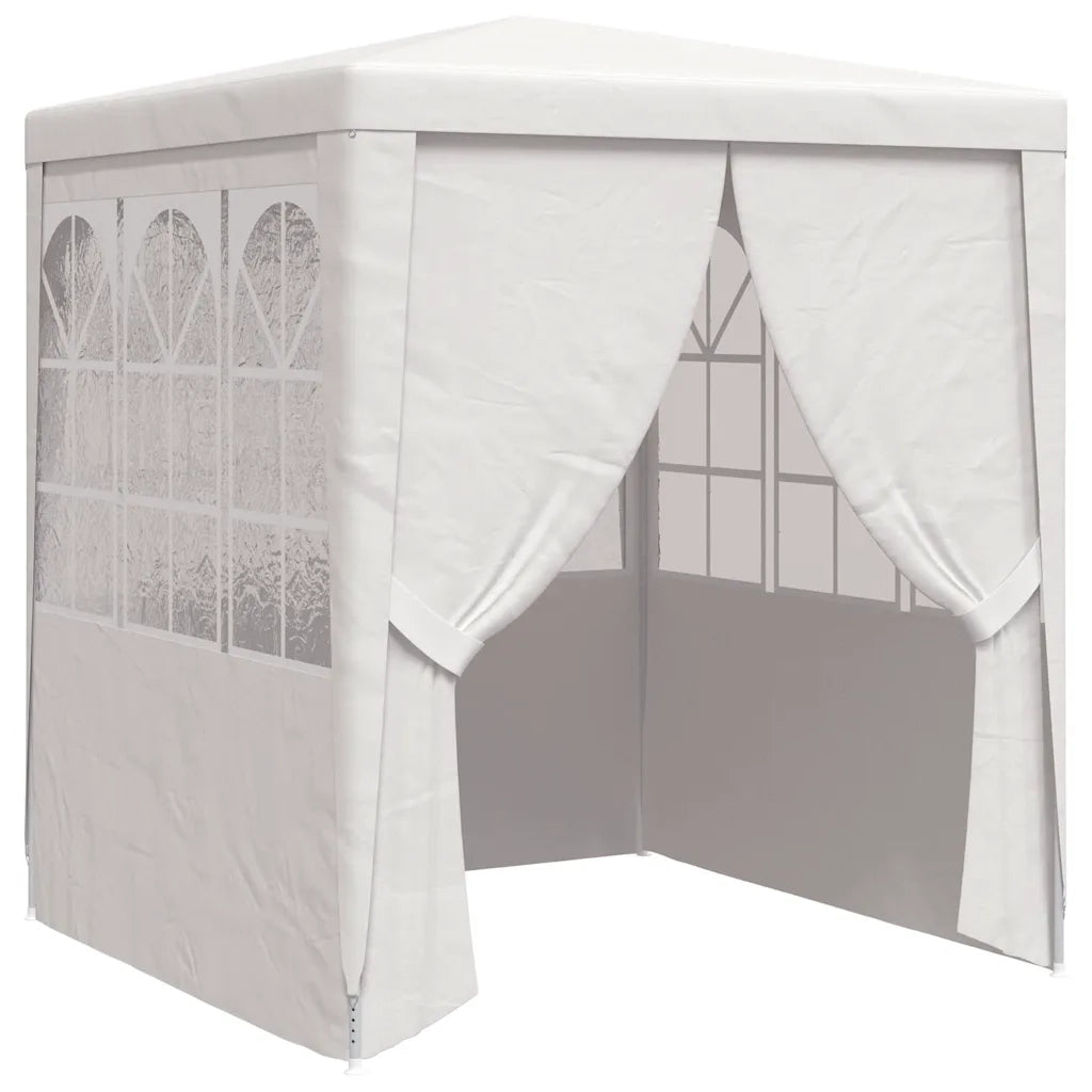 Gazebo | Pergolato Professionale con Pareti 2x2 m Bianco 90 g/m2