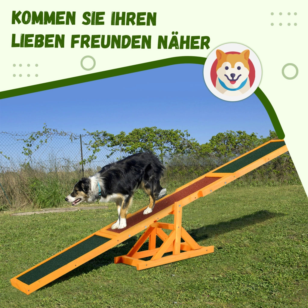 Giochi da arrampicata in legno di pino con superficie antiscivolo per cani fino a 30 kg colore legno naturale