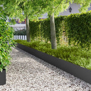 Bordura per Prato 10 pz 100 x 22 cm Acciaio Nero 8008854
