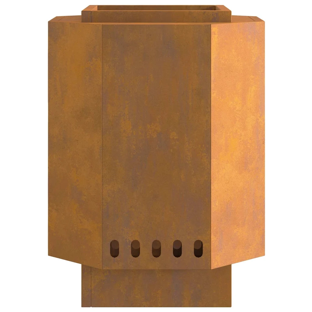 Focolare-Stufa-Camino Senza Fumi Marrone 38 x 38 x 51 cm Acciaio 709108