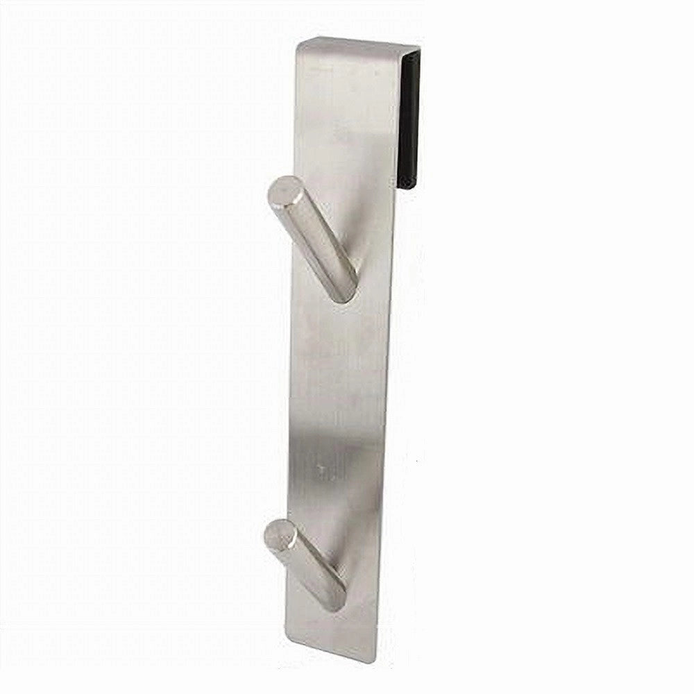 Trade Shop - Gancio Doppio Per Porta Box Doccia Per Appendere Asciugamani Bagno 4x18 Cm 87766 -