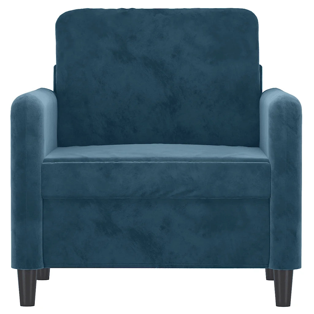 Divano Sedia-Poltrona Blu 60 cm Velluto 256769