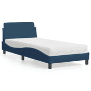 Letto con Materasso Dover Blu 90x190 cm in Tessuto 3208310