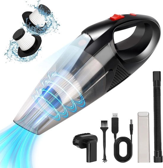 Aspiratore a secco - Aspiratore a mano con filtri - Aspiratore a mano - Potente aspirazione - Aspiratore a mano - Pulitore di superfici - Il tuo partner di pulizia - Aspiratore a mano - Aspiratore per auto - Aspiratore a mano - Senza cavo