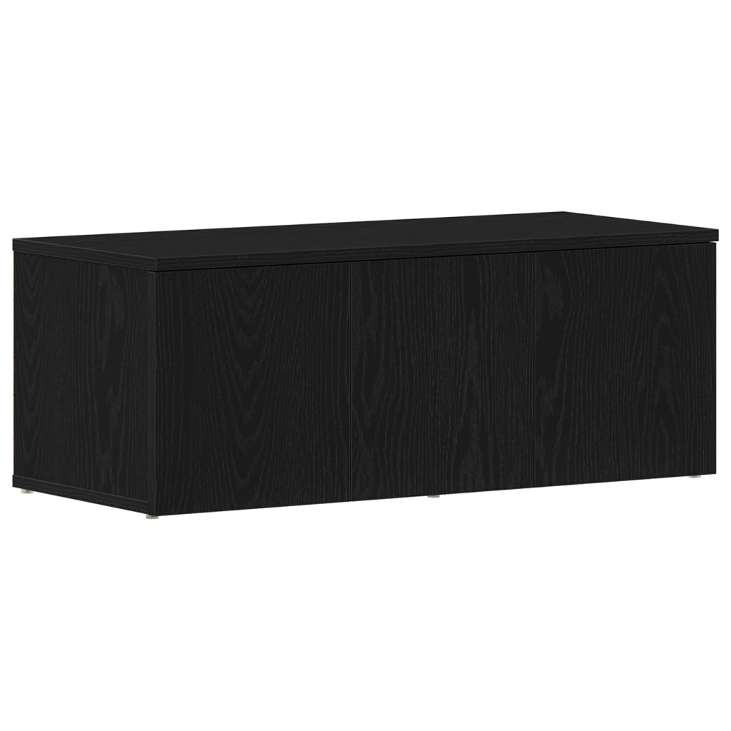 Mobile TV  Nero Rovere 80x34x30 cm in legno ingegnerizzato