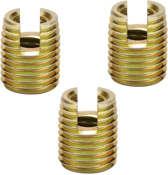 Kit di riparazione in acciaio di carbonio - 20 pezzi - M8 x 1,25 all'interno - M12 x 1,5 all'esterno - Utilizzo duraturo - Con vite a mano