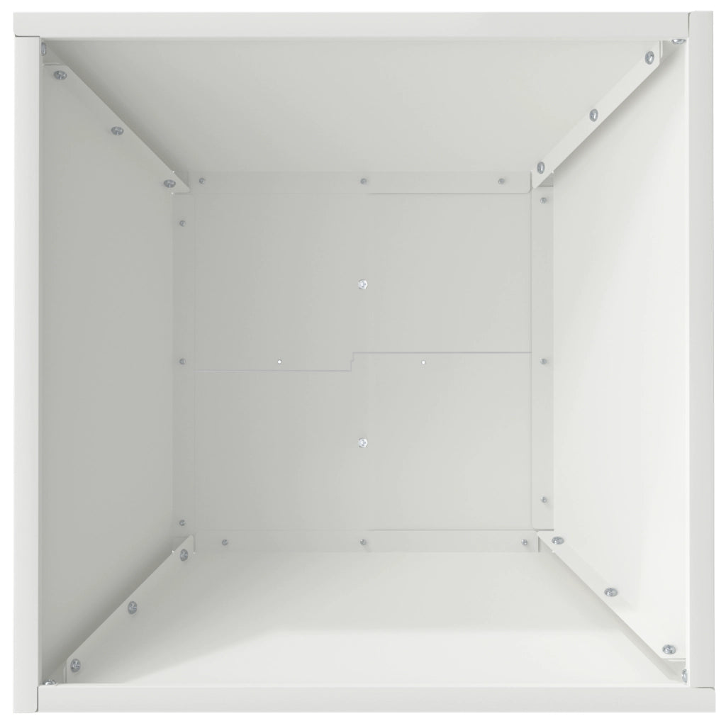 Fioriera in metallo Bianco freddo Metallo 40 x 40 x 15 cm