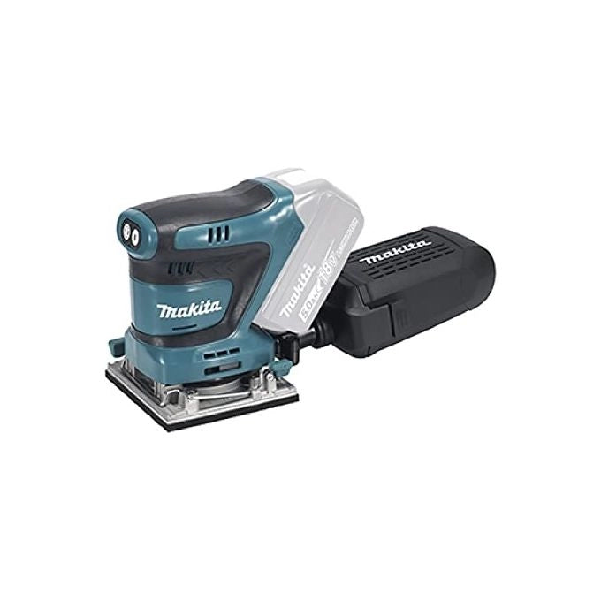 Makita DBO484Z Levigatrice Orbitale a Batteria 18 V 11000-14000 OPM con Velocita' Regolabile e Sistema Velcro colore Nero Blu