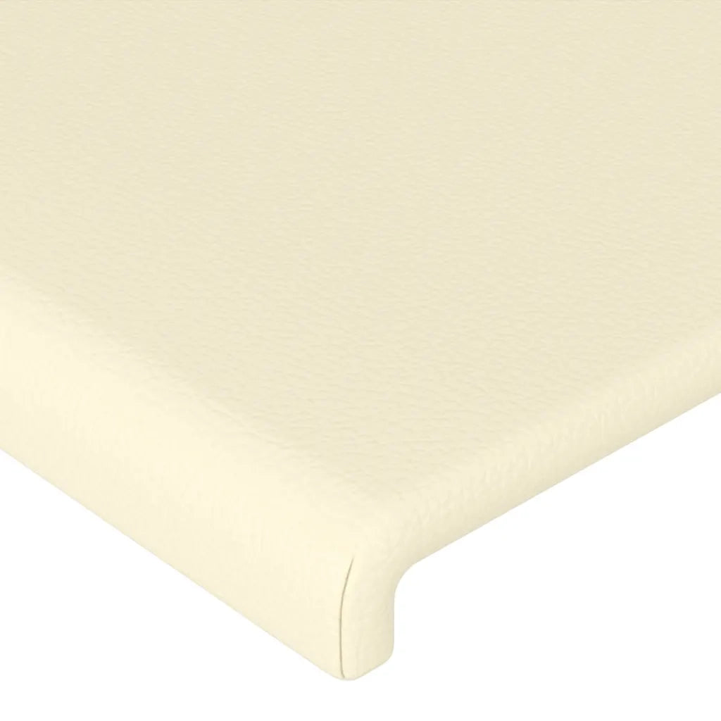 Testiera ad Orecchio Crema 203x16x118/128 cm in Similpelle