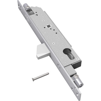 SERRATURA MONTANTE INFILARE 2153 SECUREMME  B.Q INOX F.MM 22 F.SAGOM M1 TRIPL+SCR+Q8 E.MM 25