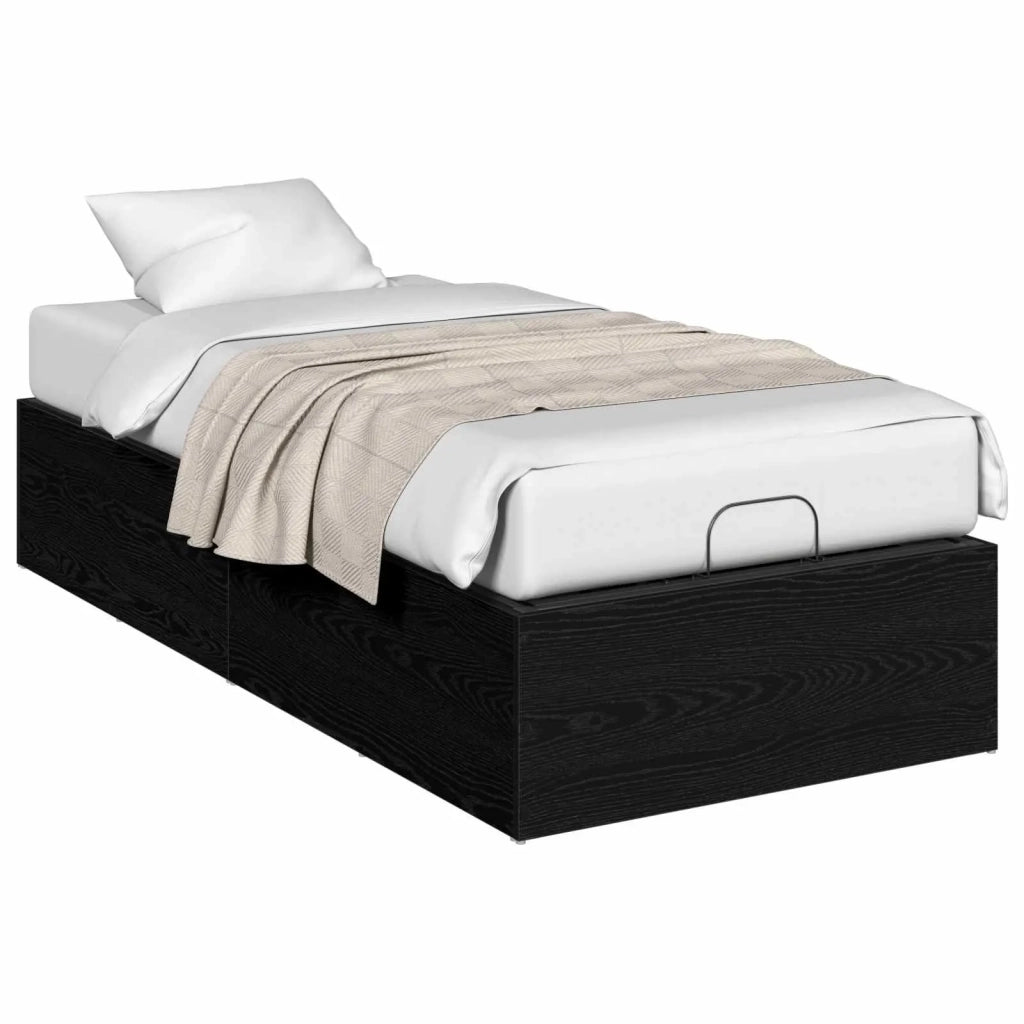 Giroletto per rete letto regolabile Rovere Nero 100 x 190 cm 8021848