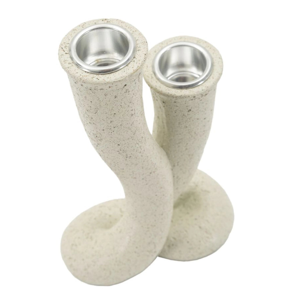 Portacandela VKH750, Beige, Poliresina, 10x6,5x17,5 cm
