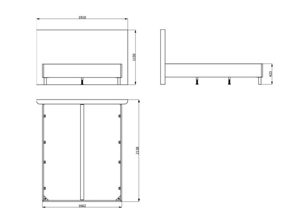 Letto Matrimoniale Uboldo, Letto Matrimoniale Dimensione Materasso 160x200 cm, Beige