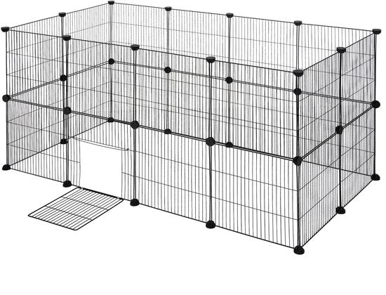 Casa per Animali da Giardino con Porta, Piccola Gabbia per Cani, Gatti, Conigli, Cavi, Gabbia per Gatti