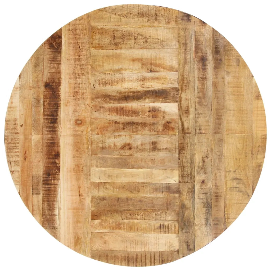 Tavolo da Pranzo Rotondo 175x75 cm in Massello di Mango Grezzo 321684
