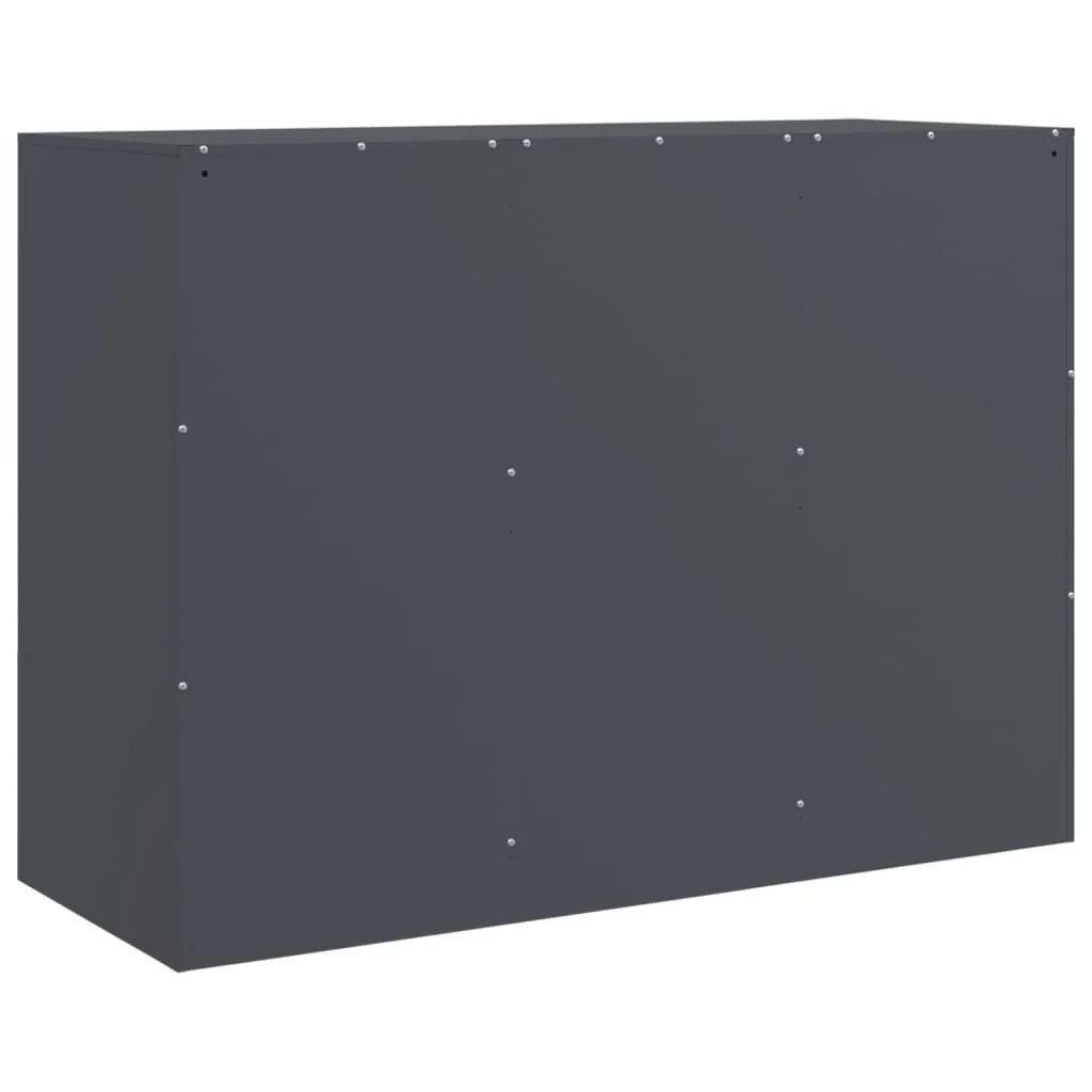 Buffet credenza cassettiera armadio mobile contenitore organizer per cucina soggiorno salotto 99 x 39 x 73 cm acciaio antracite 02_0029714
