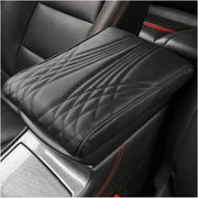 Supporto auto per braccio in pelle box con schiuma di supporto - cuscino per braccio comodo per veicoli - Nero.
