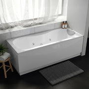 Vasca da bagno idromassaggio 170x70 a 6 JET bianco lucido con cuscino antibatterico Calypso