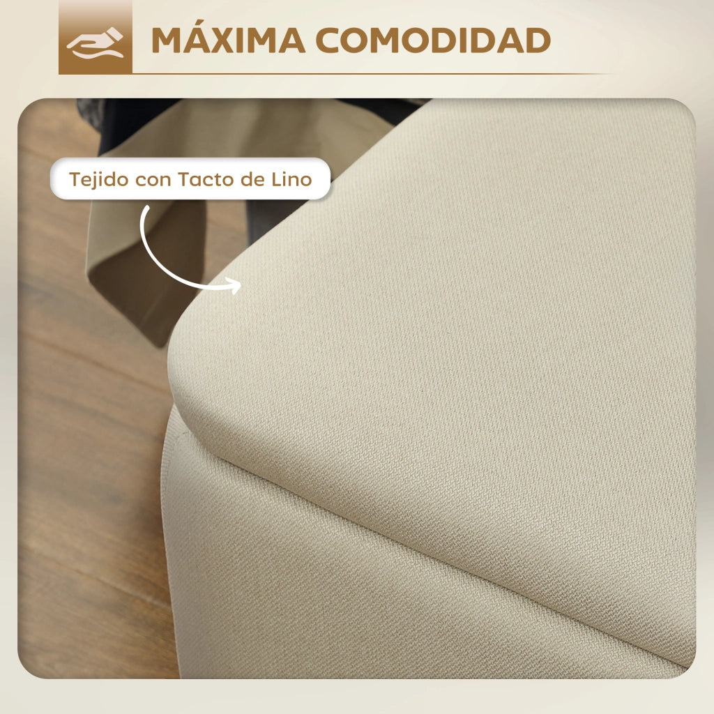 Cassettiera con coperchio ribaltabile ¨C Zephmum ¨C 101x38,5x44,5 cm Beige