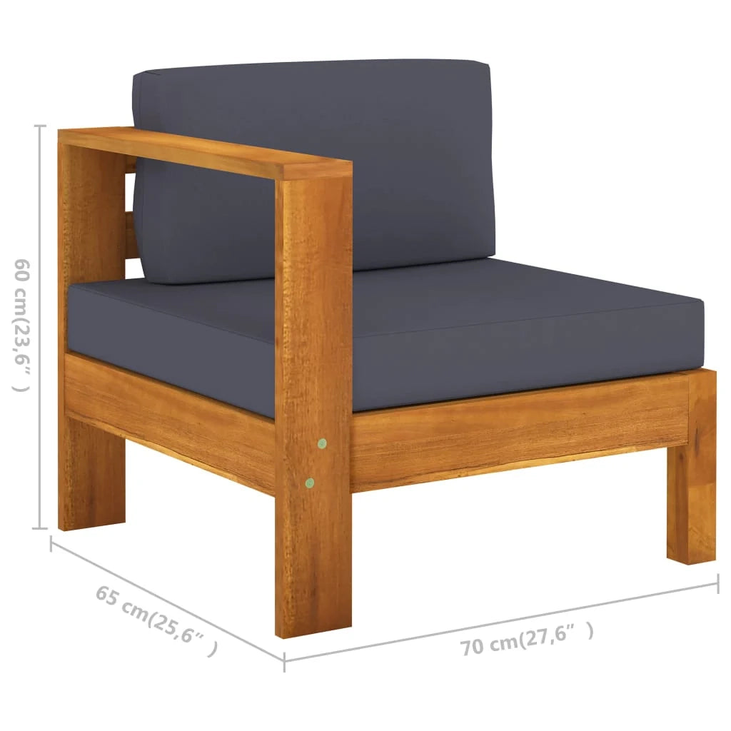 Set di mobili da giardino per esterni 8 pezzi con cuscini legno di acacia grigio scuro 02_0017593