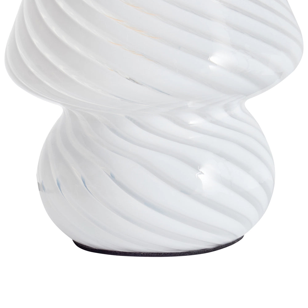 Lampada da tavolo da lettura in vetro bianco stile moderno