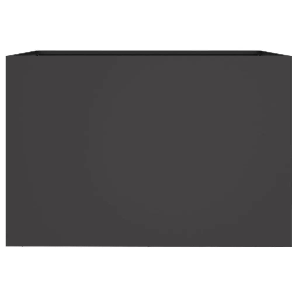 Fioriera | Cassetta per fiori | Vaso Nera 62x47x46 cm in Acciaio