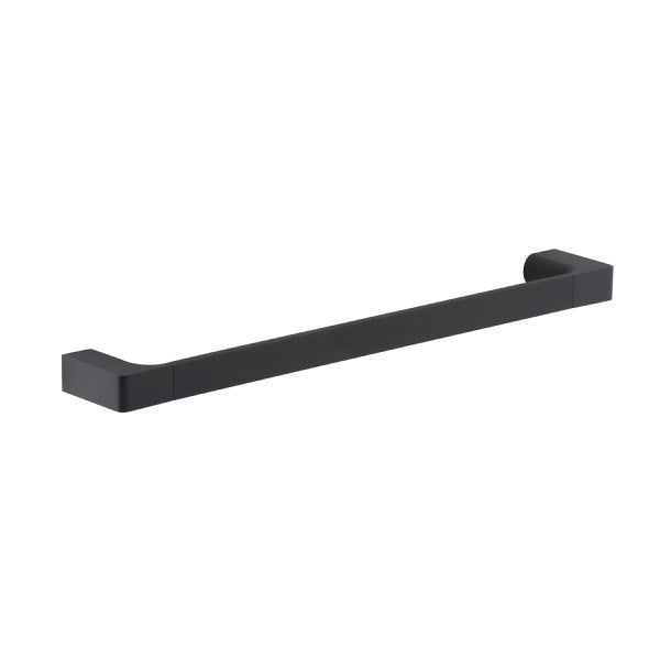 PORTA SALVIETTE DA PARETE IN OTTONE NERO OPACO MODELLO PIRENEI - DIM. CM (LXPXH): 60×6,6×2,6,6  - NERO OPACO  - GDY