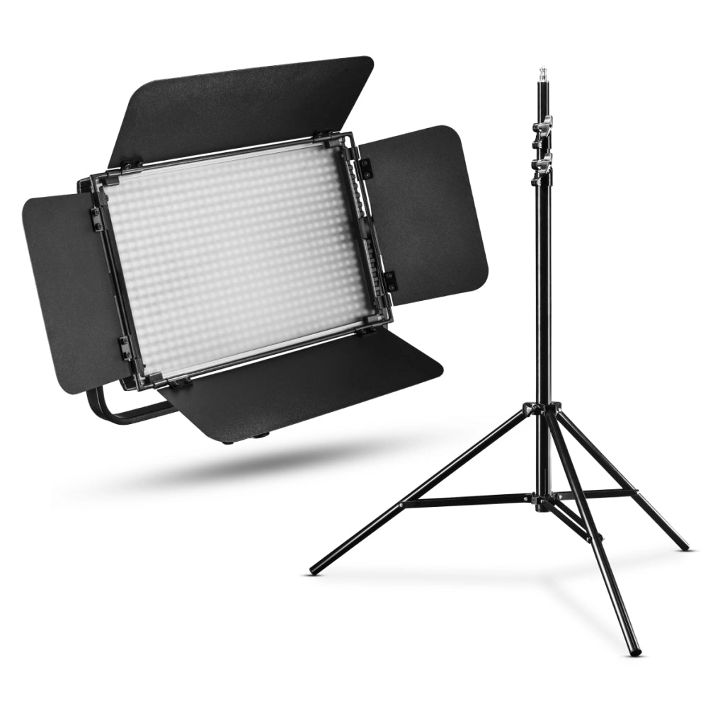 Niova 600 Plus Daylight Faretto LED per fotografia con stativo treppiedi, luce per foto e video dimmerabile, con telecomando, per studio fotografico