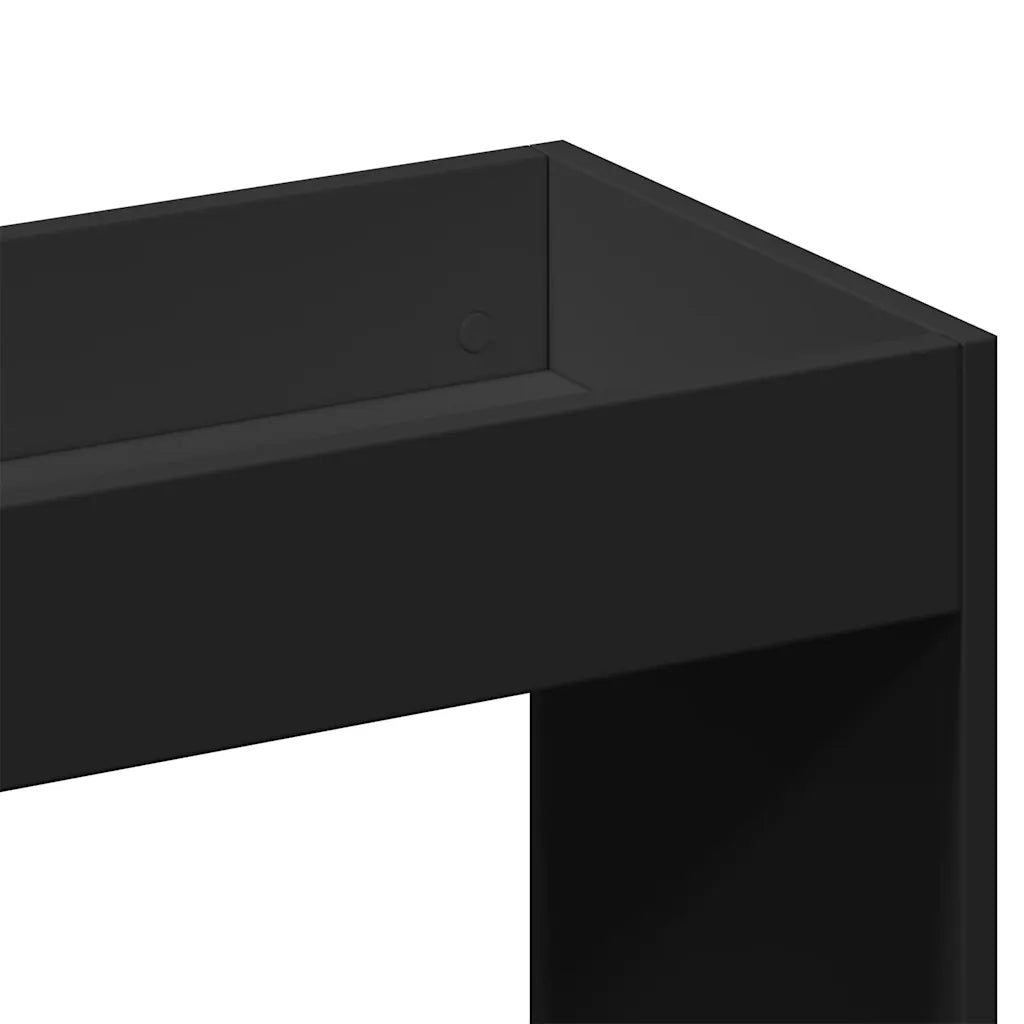 Credenza | Madia | Buffet da pranzo | Armadio da pranzo Nera 92x33x140 cm in Legno Multistrato