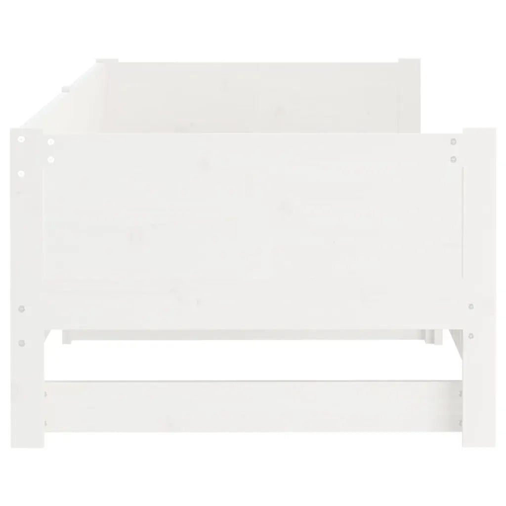 Dormeuse Estraibile Bianca Legno Massello di Pino 2x(90x190) cm cod mxl 58479