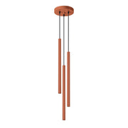 Lampada sospesa moderna ocra rossa Ø20 3xG9 Velino
